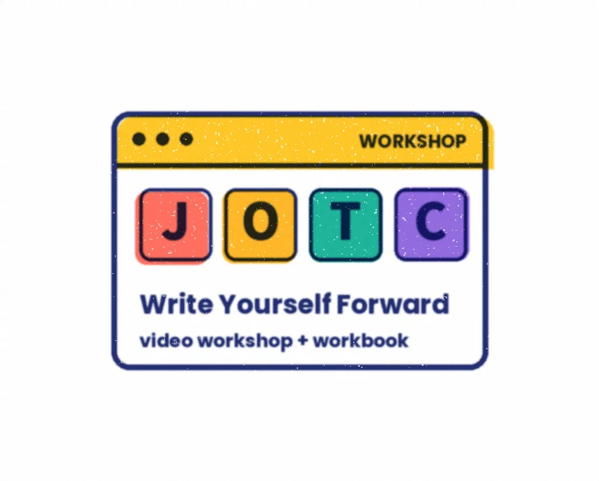 Illustrated writing workshop card